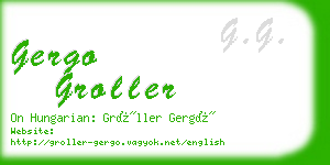 gergo groller business card